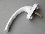 Ручка на пластикове вікно або двері Window Handle металева біла універсальна для всіх фурнітури, фото 4