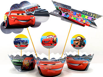 "Тачки" - Набір Топперов, Укр