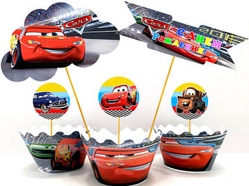 "Тачки" - Набір Топперов, Укр