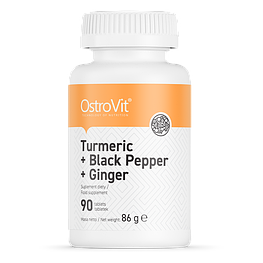 Turmeric + Black Pepper + Ginger OstroVit 90 таблеток