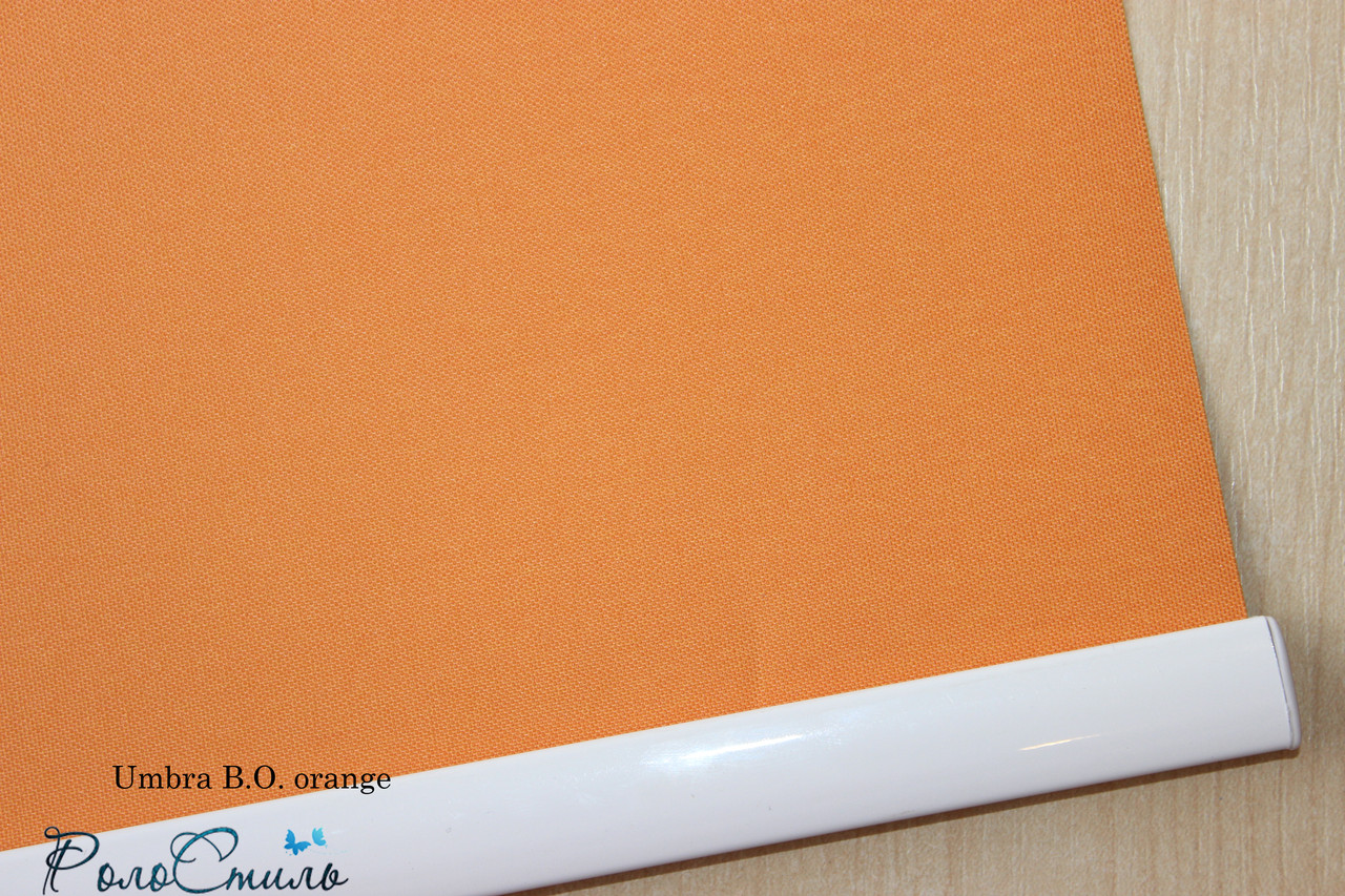 Рулонні штори тканина блекаут Umbra orange помаранчевий з фіксацією