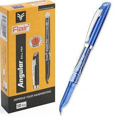 Ручка кулькова "Flair Angular" синя для лівшів/12уп,144бл 12уп,144бл