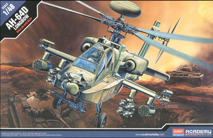 Пластикова модель 1/48 Academy 12268 Американський вертоліт Helicopter AH-64D Longbow