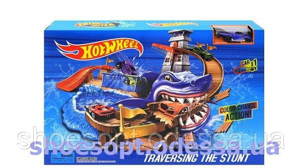 Трек Атака Акули машинка змінює колір (аналог Hot Wheels)