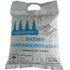 Вапно гашене пушонка 3 кг