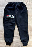 Дитячі теплі спортивні штани з трініті "Fila", фото 2