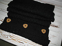 Шарф Женский Длинный с Пуговицами Цвет Черный