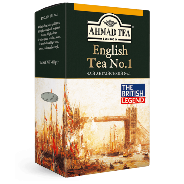 Чай Ahmad Tea The British Legend English Tea No1, чорний із легким ароматом бергамоту, листовий, 100 г