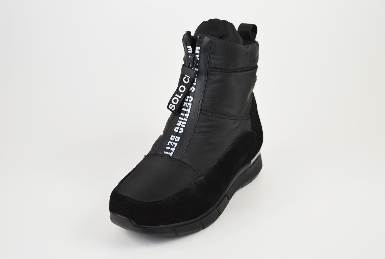 Ботинки на платформе плащовка черные Lonza 3790595 - фото 2 - id-p1286917429