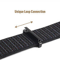 Ремешок для часов Nylon loop bracelet Universal, 20 мм. Black, фото 5