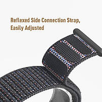Ремешок для часов Nylon loop bracelet Universal, 20 мм. Black, фото 4