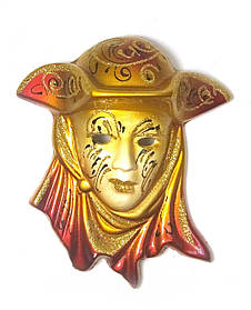 Маска керамічна "Венеція" золота (12,5х11х5 см)