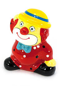 Керамічна скарбничка "Клоун" червона (13х10х7 см)