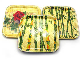 Тарілка бамбукова квадратна (25х25 см)