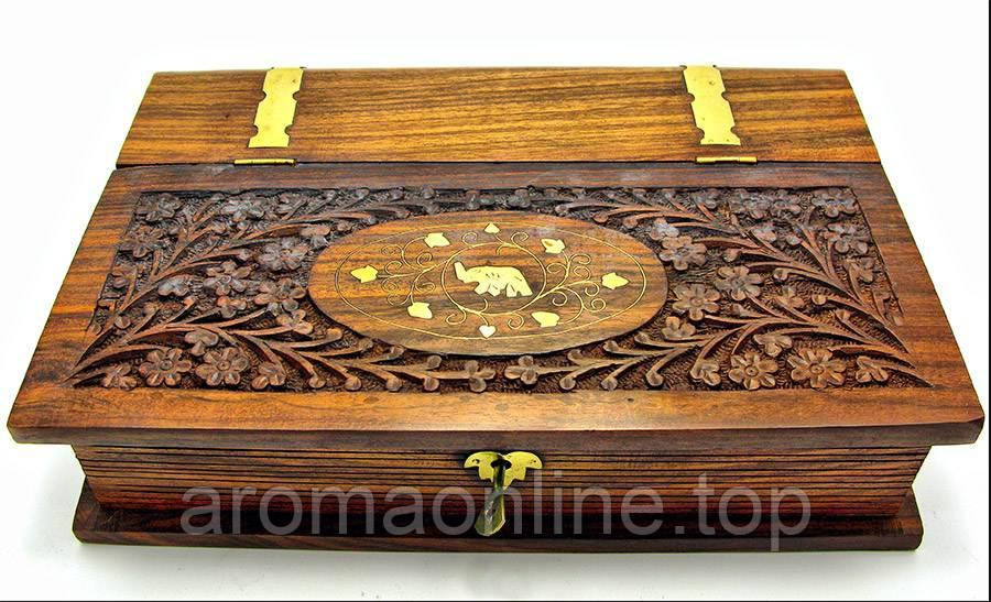 Скринька рожеве дерево "Книга" (31х20х7 см), фото 1