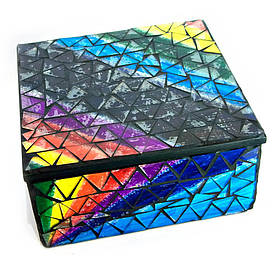 Шкатулка для прикрас мозаїчна (17х17х8 см)