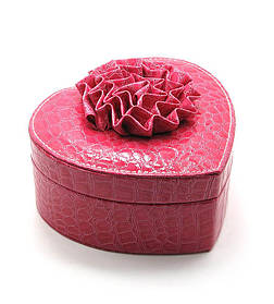 Скриня для біжутерії "Сердечко" червона (17,5х18,5х11 см)