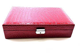 Скриня для біжутерії бордова (27,5х19х7 см)