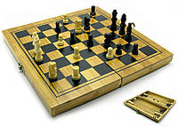 Нарды+шахматы+шашки бамбук (24х12 см)