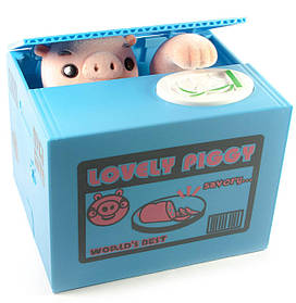 Скарбничка "Свинка Злодюжка" на батарейках (12х9х10 см)