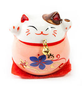 Кішка Манэки-неко рожева (5х5х5 см)