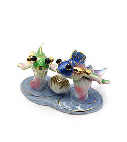 Статуетка Золоті рибки з черепашкою фарфор (10,5х7х5,5 см)