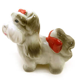 Статуетка Собака фарфор червона (7х7х3,5 см)