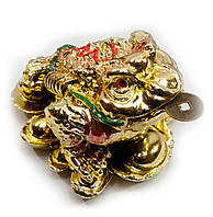 Жаба на монетах золотая (5х3,5х4,5 см)