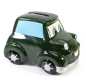 Скарбничка "Автомобіль" кераміка зелена (11х7х7 см)