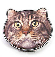 Зеркальце косметическое "Кошка" (8х7,5х1,5 см)