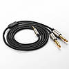 Кабель аудіо Ugreen 3.5 mm to 2х 2pin 6.35 mm F/M адаптер 2M Black (AV126), фото 8