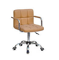 Офисное компьютерное кресло с подлокотниками на колесиках ARNO-Arm CH-OFFICE эко-кожа бежевое