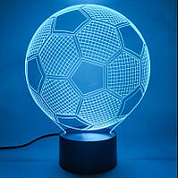 3D Светильник футбольный мяч (3 режима)