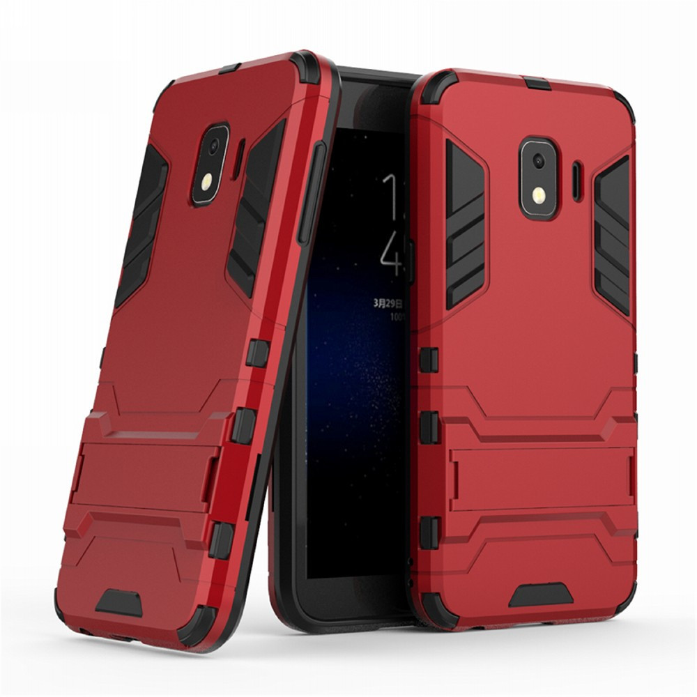 Чохол накладка для Samsung Galaxy J2 Core J260 - Hybrid armor з підставкою Червоний