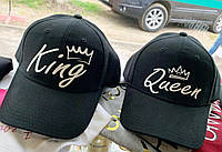 Парные кепки (бейсболки) с принтом "King. Queen" Push IT
