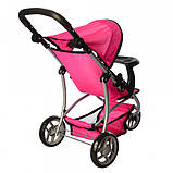 Коляска для ляльок Melogo 9377B-T (pink/black), фото 3