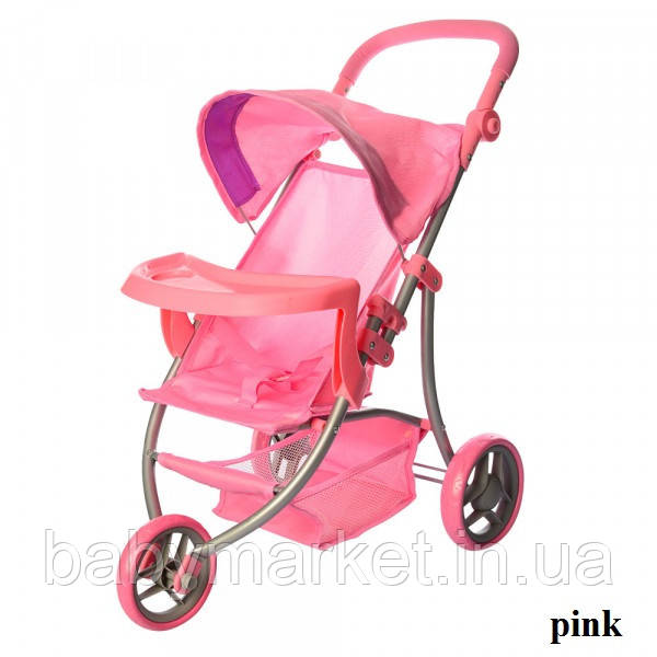 Коляска для ляльок Melogo 9377B-T (pink)