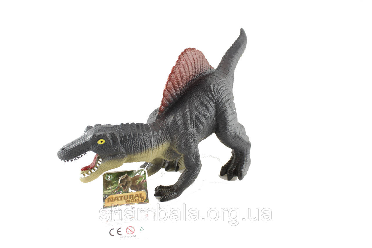 Динозавр гумовий з гребенем SHENG DA HONG TOYSdx зі звуком (062167)