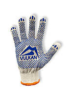 Перчатки рабочие Vulkan 8310, белые с ПВХ точкой (XL)