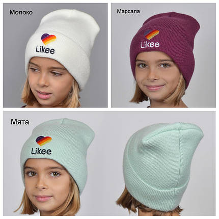 Зимова шапка для дівчинки Likee, фото 2