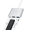 Концентратор USB Hub Hoco HB14 Type-C на USB 3.0 / HDMI / Type-C PD - Silver, фото 3