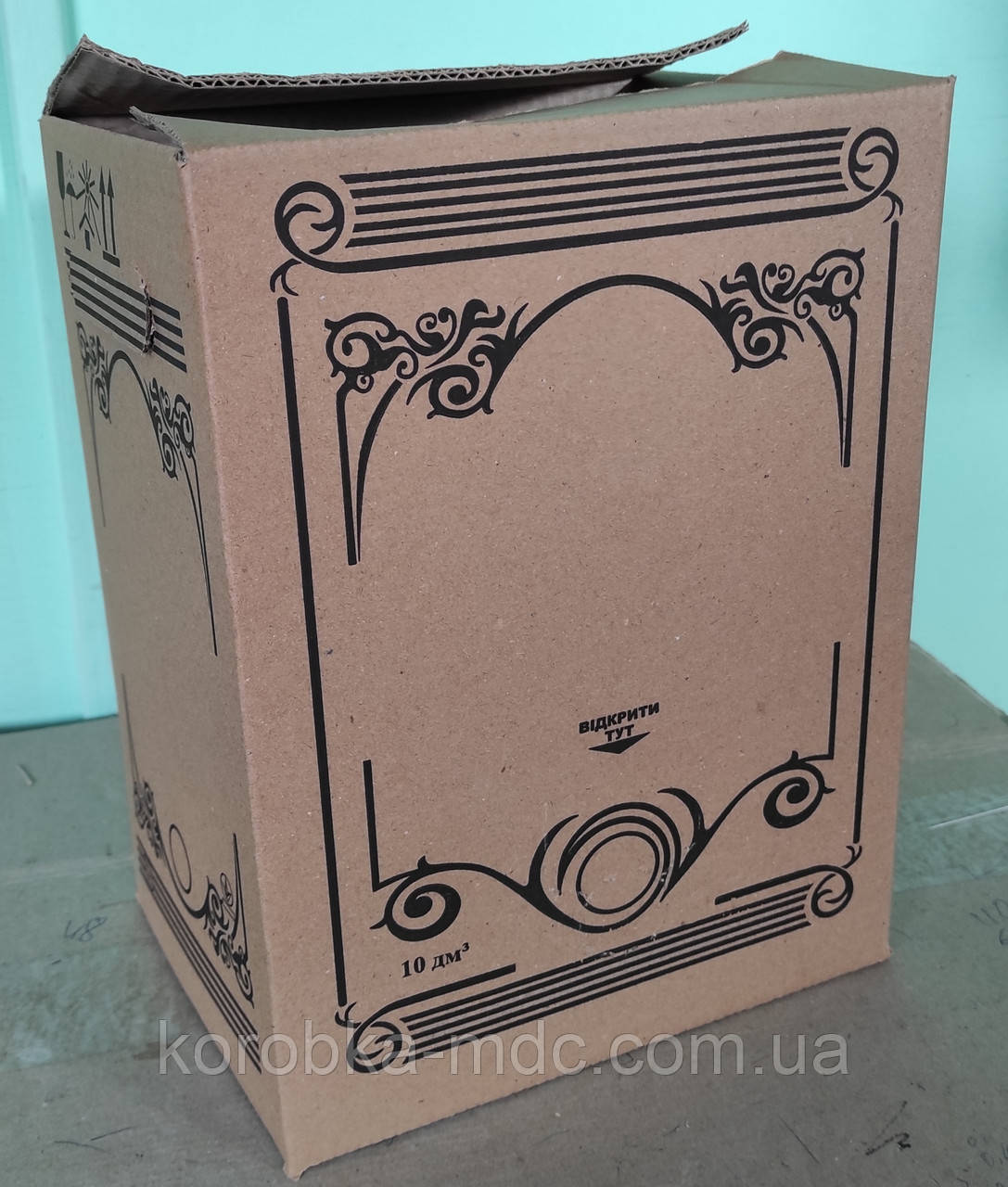 Коробка 10л Bag in box з друком орнамент