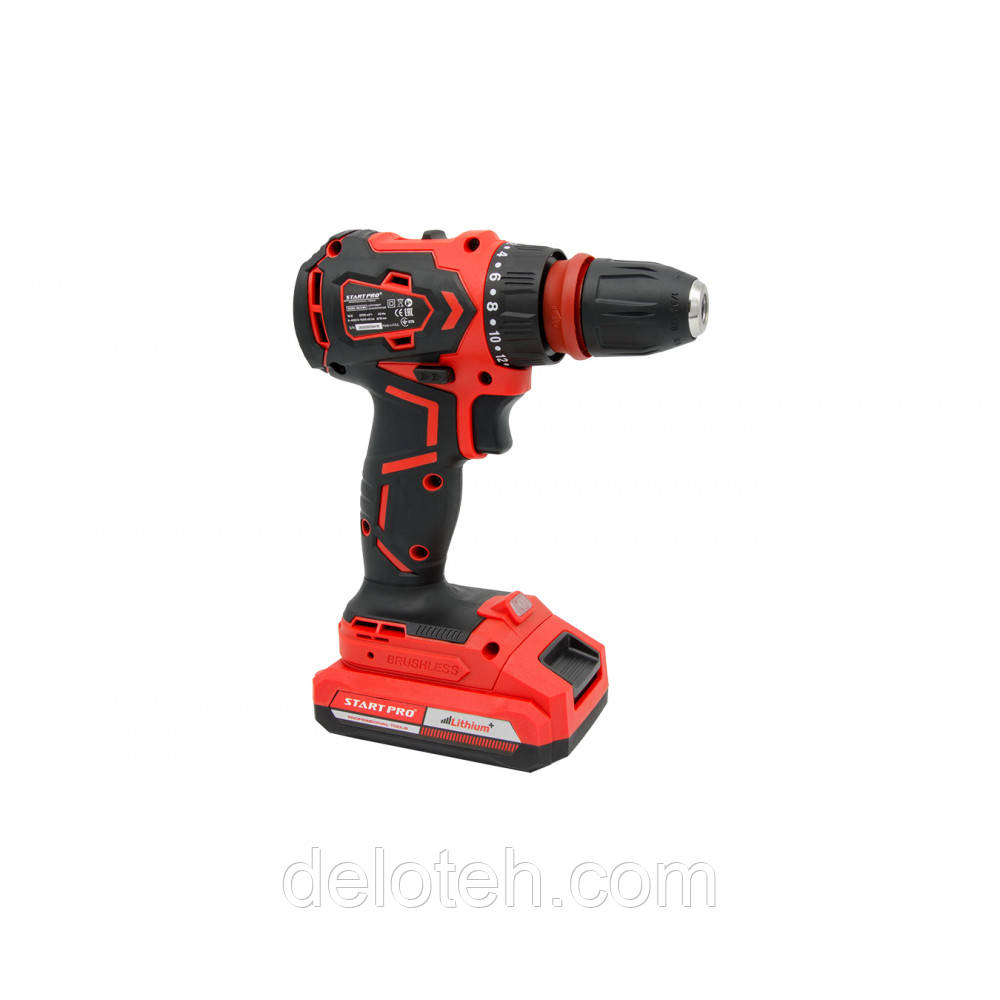 Шурупокрут акумуляторний START PRO SCD2-18/2BD brushless, фото 1
