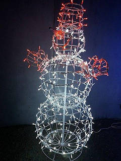 Світлодіодна 3D Фігура Сніговик 2.4 м