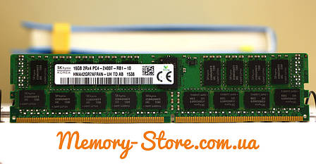 Оперативна пам'ять для сервера/ПК DDR4 16GB PC19200 (2400MHz) DIMM ECC Reg CL17, Hynix HMA42GR7AFR4N-UH, фото 2