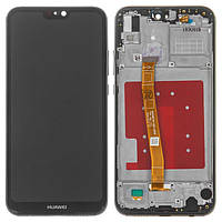 Дисплей для Huawei P20 Lite (ANE-L21, ANE-LX1), Nova 3e, модуль (экран и сенсор), с рамкой, оригинал Черный