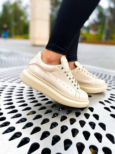 Alexander McQueen Light Beige Patent