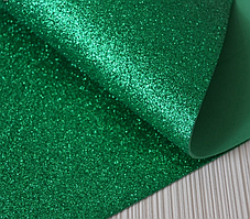 Фоміран глітерний зелений 2 мм рулонний