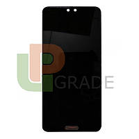 Дисплей модуль тачскрин Huawei P20 черный без шлейфа сканера отпечатка пальца
