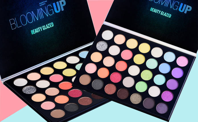Професійні Барвисті Тіні для повік Beauty Glazed 35 яскравих барвистих матових тіней для повік, Мерехтливих, фото 1